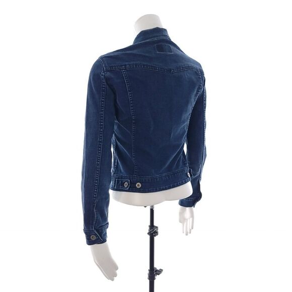 Levi's Solid Blue Denim Jacket Long Sleeve Womens Size Small - Picture 8 of 11